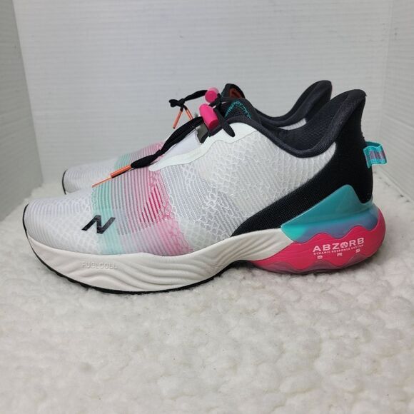 New Balance Fuel Cell Rebel TR V1 Mens Size 11.5 White Pink CyberJade Great Co - Picture 3 of 9